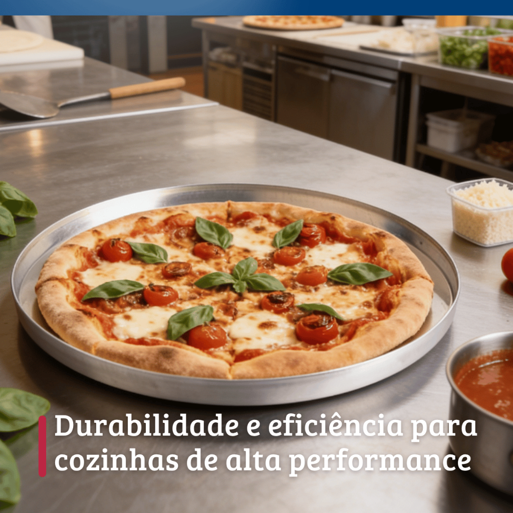 Forma Assadeira De Pizza Aluminio Polido 30Cm Nacional · foto 2