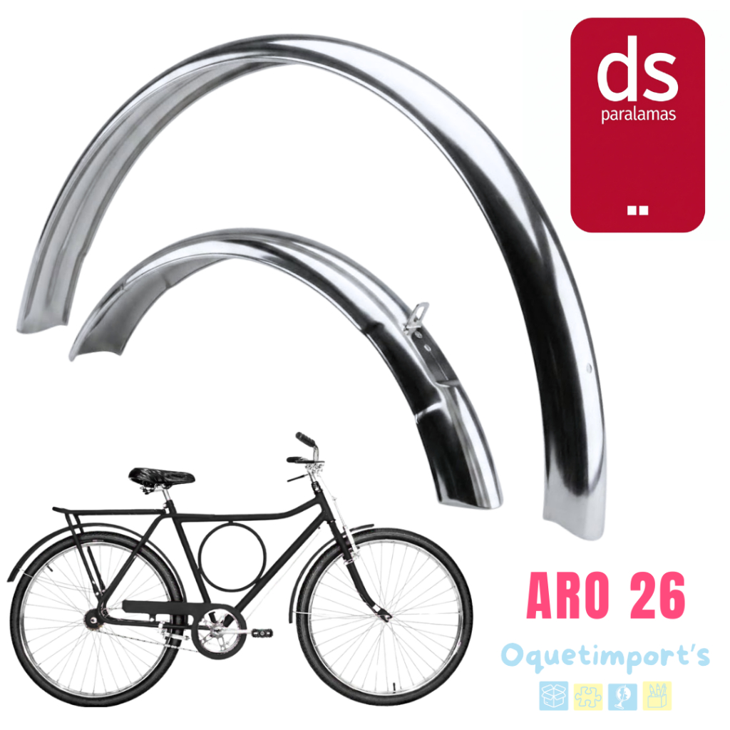 Paralama Balão Master Indiano Aço Inox 430 Aro 26 Bike Bicicleta Beach Praiana e Mountain Bike
