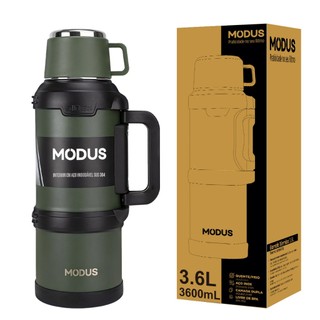 MODUS Garrafa Térmica Galão Térmico 3.6L Aço Inoxidável Para Camping Viagem Trabalho Acad…