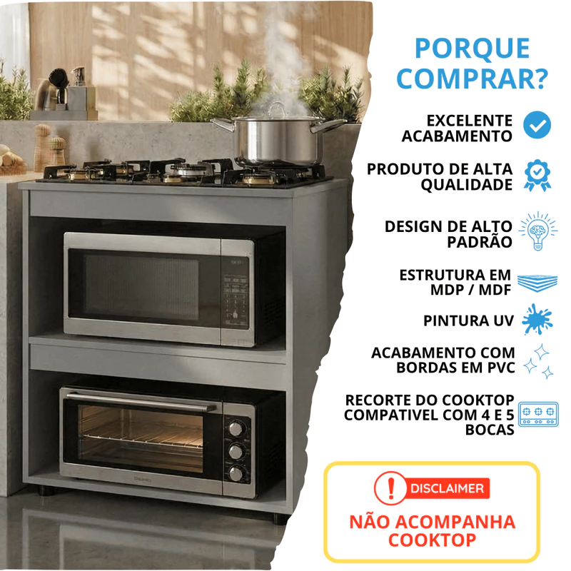 Balcão para Cooktop 4 ou 5 Bocas — foto 8