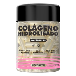 Colágeno Hidrolisado Feminy 60 Cápsulas | Articulações, Cabelos, Pele e Unhas - Body Nutry