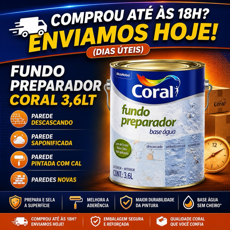 Fundo Preparador Parede Coral Base de água 3,6 Litros