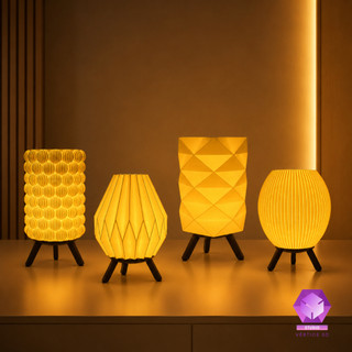 Luminária Decorativa LED Luz Quente Abajur Moderno 12cm para Quarto Sala Presente