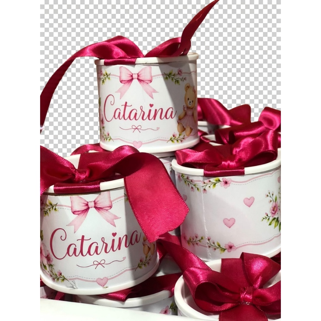 Kit Tubolatas Personalizadas 5x6cm - tema Flores- Lembrancinha  aniversario / maternidade