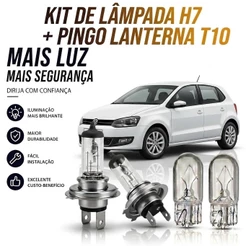 Lâmpada farol BAIXO + LANTERNA POLO 2007 ATÉ 2014