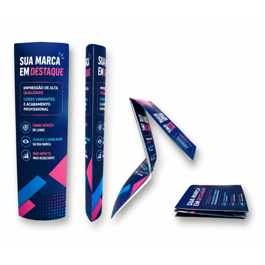 Totem Eliptico Personalizado 50x150cm Totem Papelão Totem Lamá
