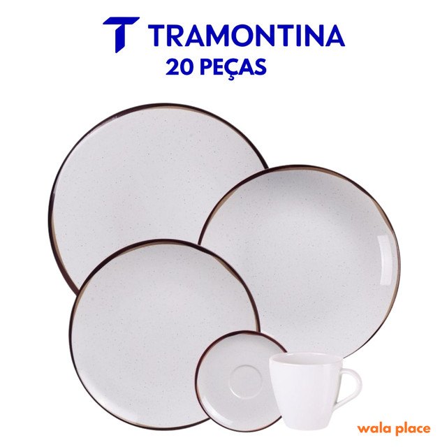 Jogo de Jantar Canyon Porcelana Decorada 20 Peças Tramontina