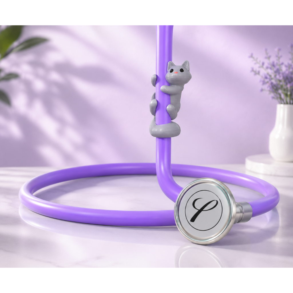 Gato Enfeite Estetoscópio Cores Fofo LittMann