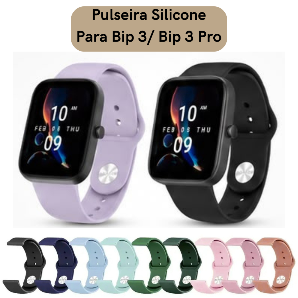 Pulseira Silicone 20mm Para Amazfit Bip 3/Bip3 PRO/ Gts 3/Bip S/Bip Lite/Gts/Gts2 Smartwatch Relógio