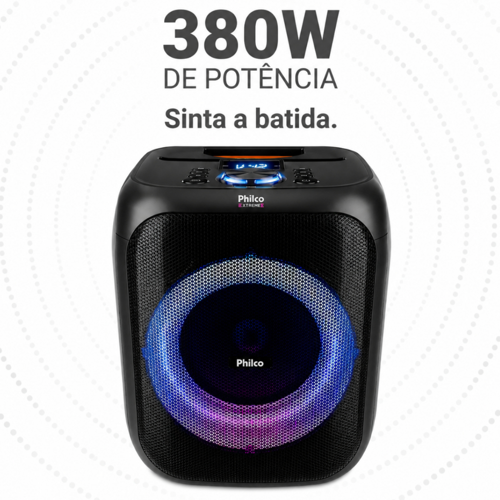 Caixa de Som Amplificada Philco PCX4800 380W Bluetooth