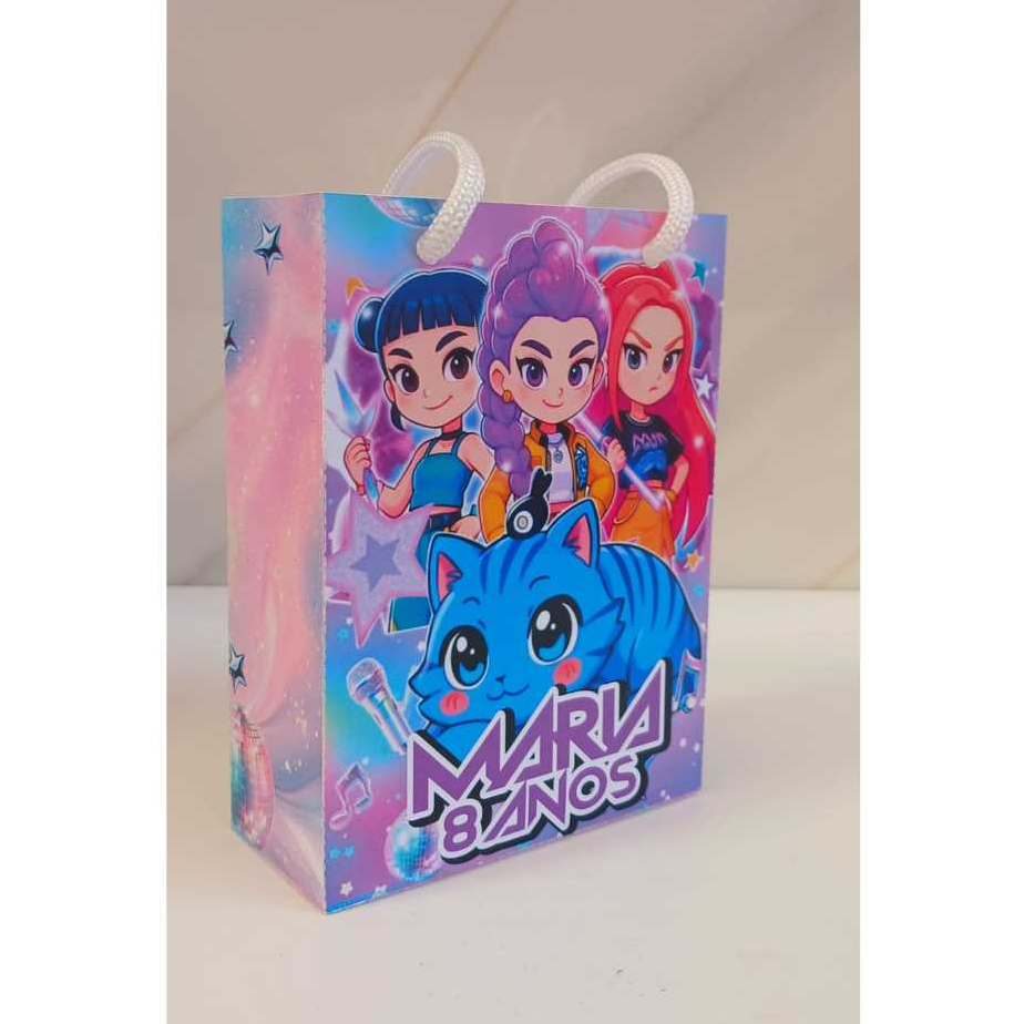 ENVIO RÁPIDO Sacolinhas Lembrancinhas Personalizadas Festa Infantil Aniversário Mimos Guerreiras do KPop