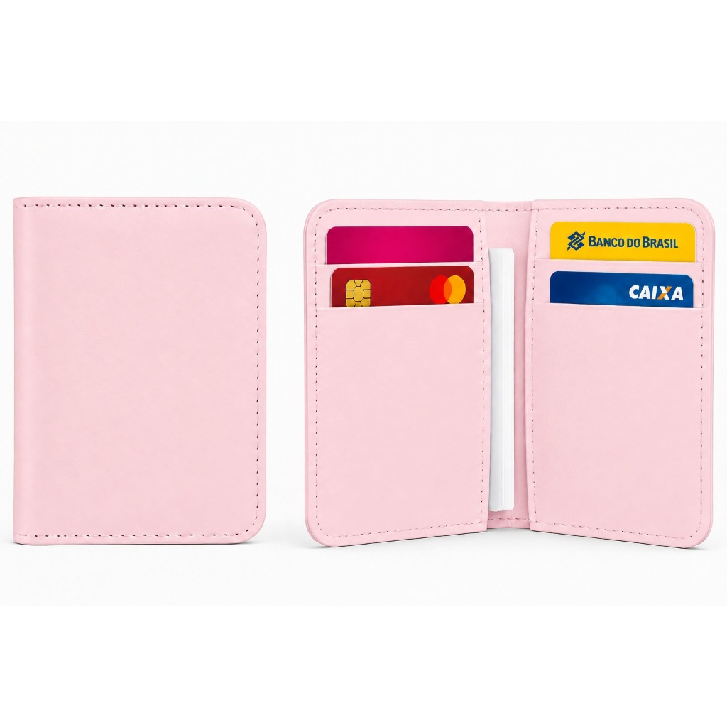 Kit 15 Carteiras Porta Cartões Para Revenda Slim CNH Cartões Compacta Brindes