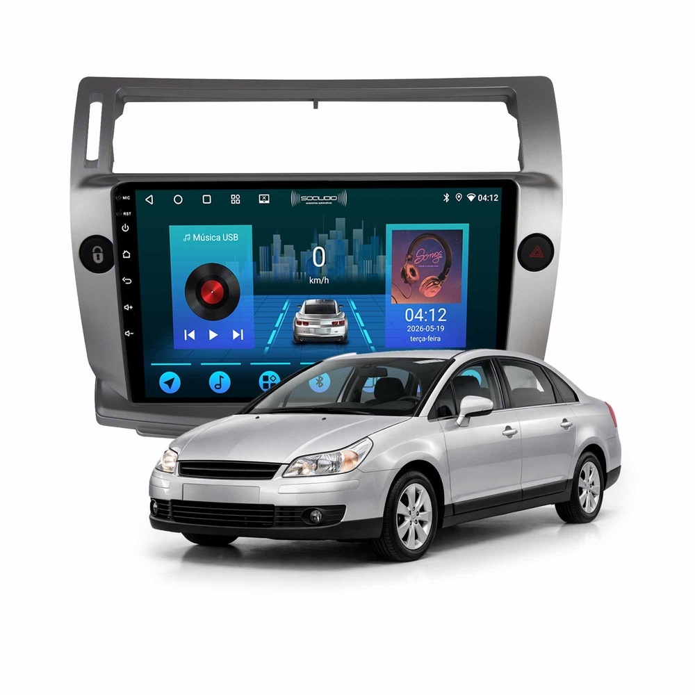 Multimídia 9p C4 Pallas 2007 A 2014 2+64gb Quadcore Carplay Android Gps Bluetooth