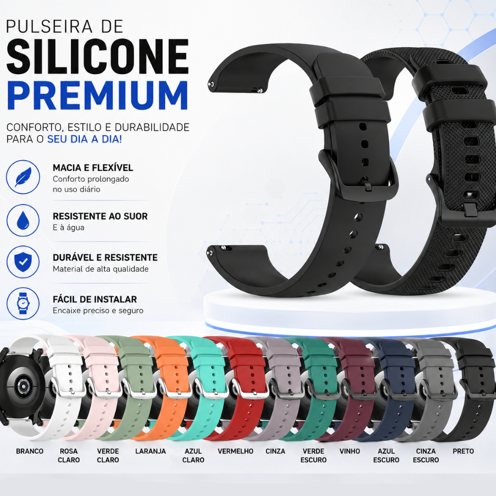 Pulseira 22mm para Amazfit Bip Max Balance 2 Bip 6 5 de Silicone