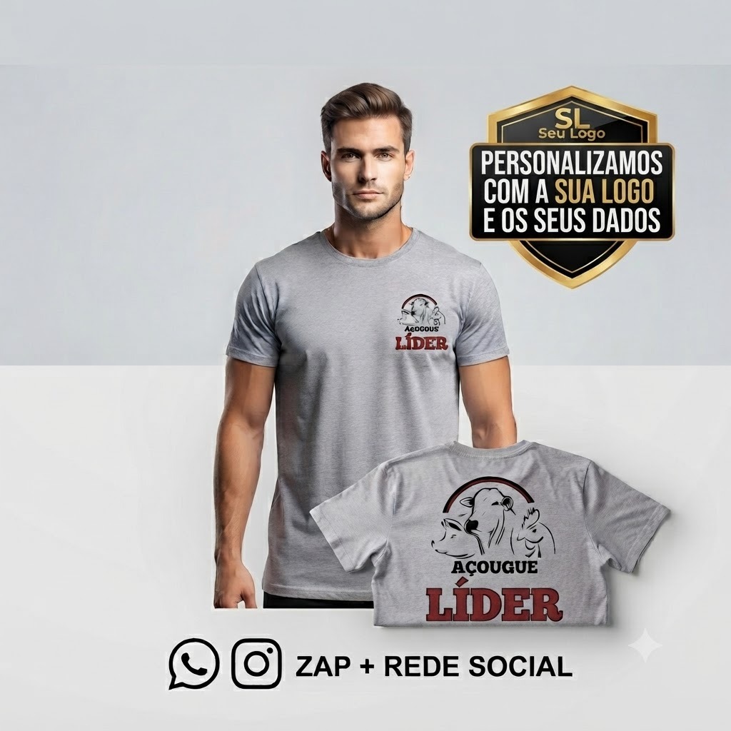Camiseta Personalizada Diversas Cores Com Sua Logo Uniforme Profissional Malha Premium Sublimação Blusa Trabalho