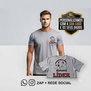 Camiseta Personalizada Diversas Cores Com Sua Logo Uniforme Profissional Malha Premium Sublimação Blusa Trabalho
