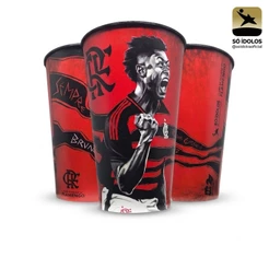 Copo Flamengo Bruno Henrique BH27 Rei dos Clássicos Oficial Licenciado 550ml Design Exclusivo Só Ídolos
