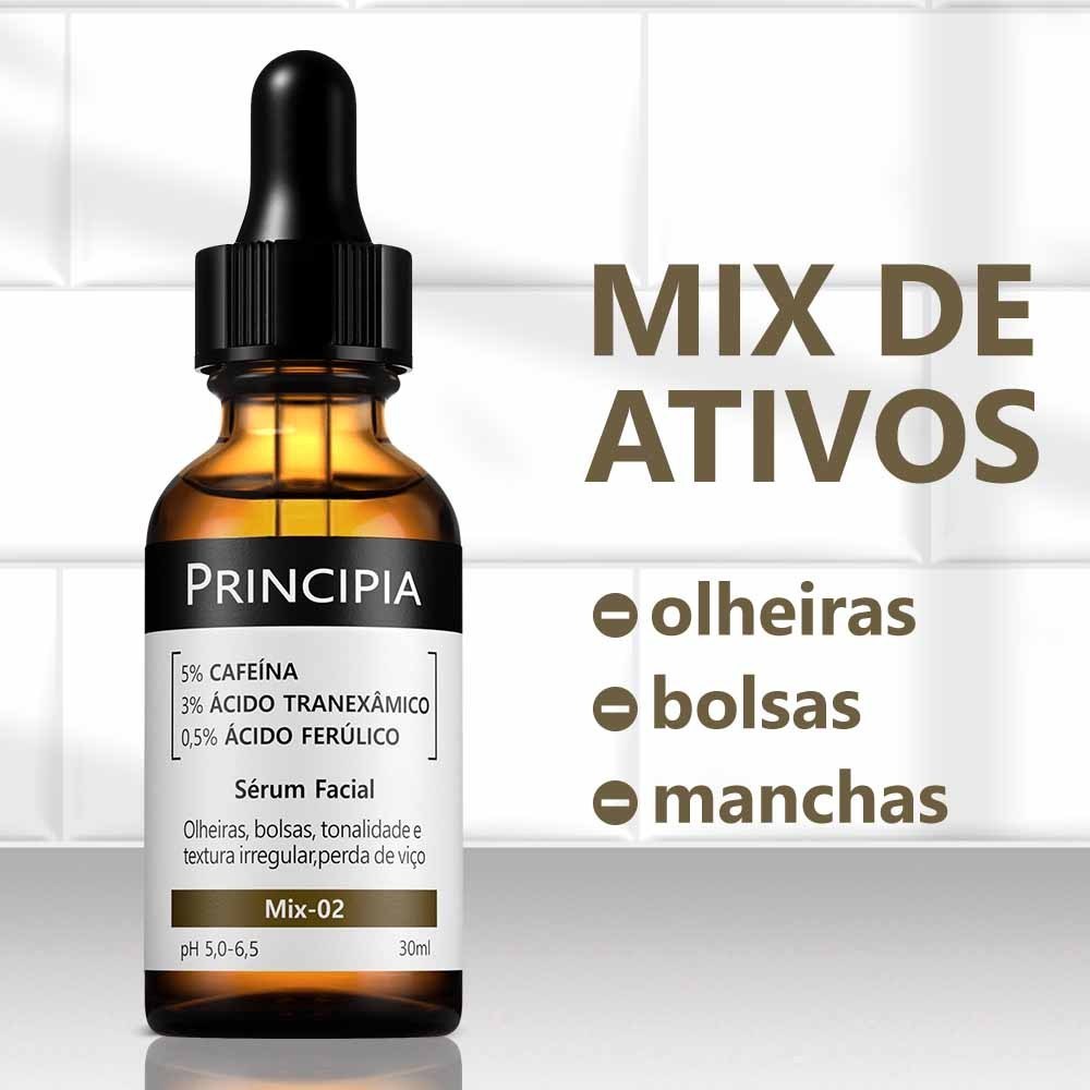 Sérum Principia Mix-02 5% Cafeína + Ácido Tranexâmico - Skincare Anti-Olheiras