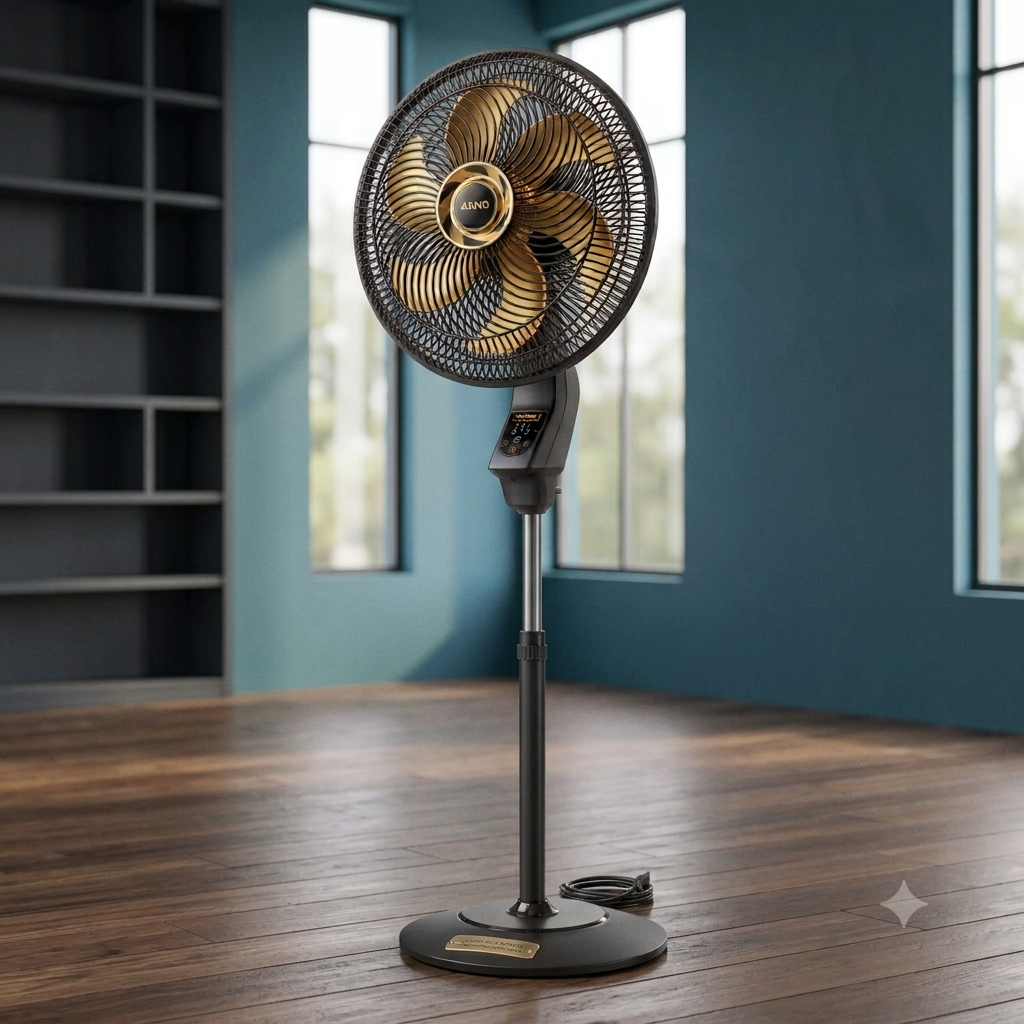 Ventilador de Coluna Mallory Chronos 140W, Silencioso, Com Controle Remoto, Hélice de 6 pás, Auto Desligamento Programável de até 7 Horas- PR – GR - 220V