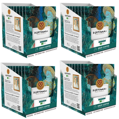 3 Corações Café Drip Portinari Kit 4 Caixas de 110g Cada | Edição Especial, Kit com 4 Unidades, 440g  Café Coado