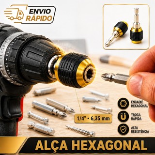1 Pçs 1/4 Alça Hexagonal 60mm Haste Acoplamento Rápido 6.35mm Mandril de Aperto Hex AutoTravamento