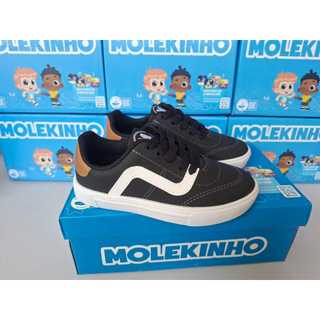 Tênis Infantil Molekinho Estilo Skate  Com Cadarço E Solado De Borracha