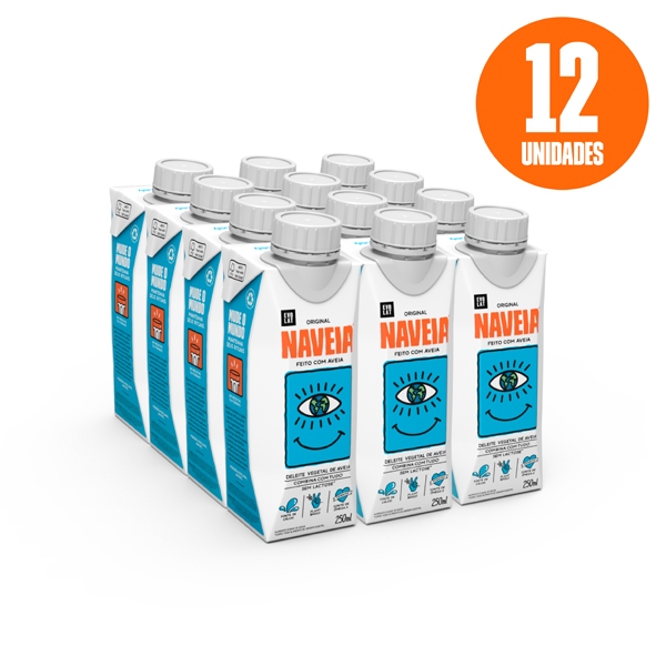Pack 12x Leite Naveia Original 250ml Sem lactose