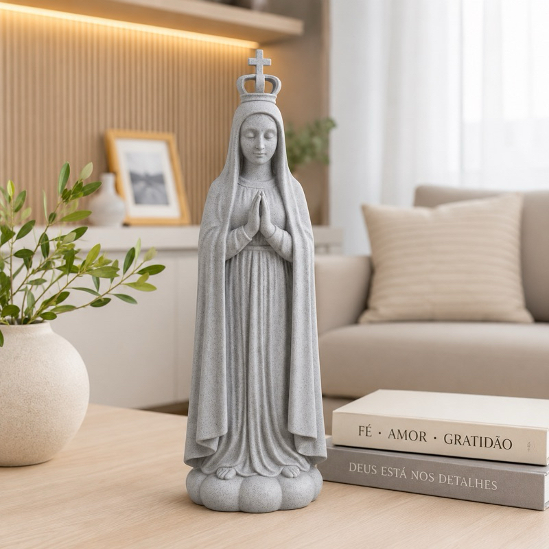 Nossa Senhora de Fátima 12cm Imagem Católica Santa Religiosa Decoração Fé Presente Oratório