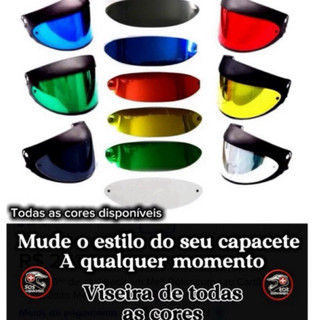 VISEIRAS DO CAPACETE SAN MARINO (todas as cores),..viseira, suporte, grade, reposição de peça, capacete, moto.