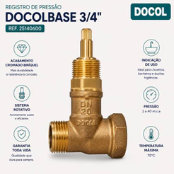 Registro De Pressão Docolbase 3/4 - Docol Original