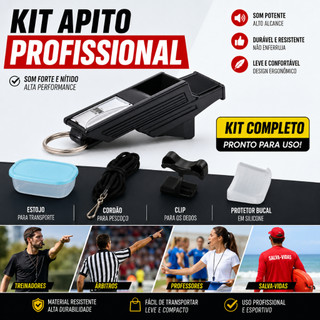 Apito Futebol Juiz Profissional  Apito de árbitro profissional / futebol  voleibol basquete 115 Db