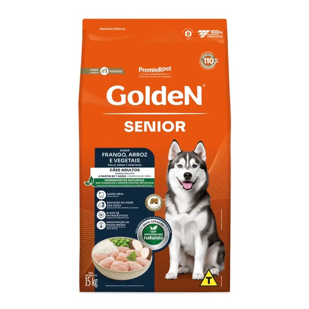 Ração Golden Fórmula Cães Sênior Frango e Arroz 15kg