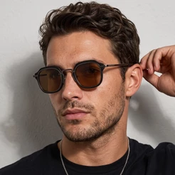 Óculos de Sol Geometrico Premium Marrom Elegante Tendencia Vintage Retro Em Alta Moda Verão uv400