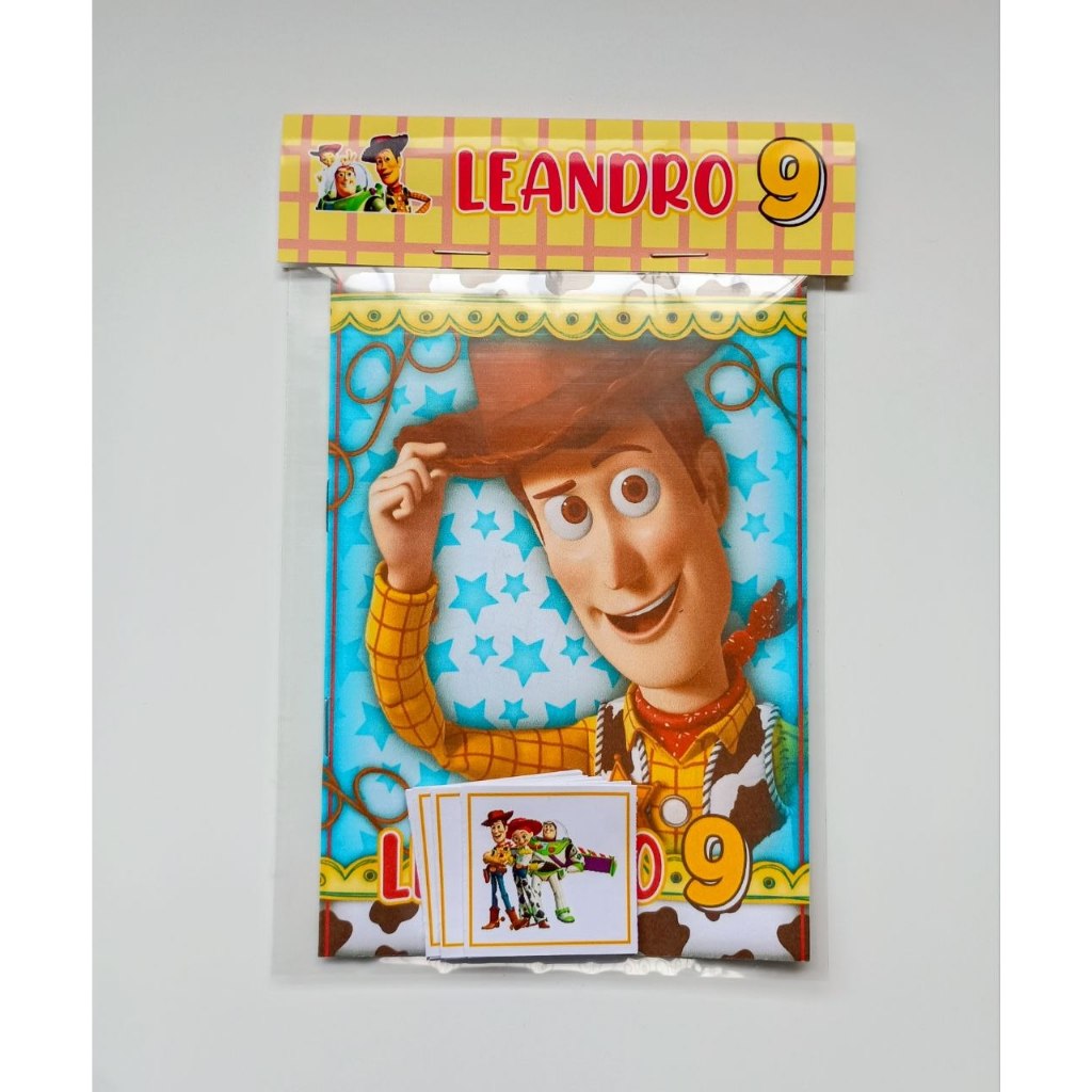 Álbum de Figurinhas e Livrinho de Colorir 10x15 Lembrancinha Personalizada Aniversário Infantil Toy Story