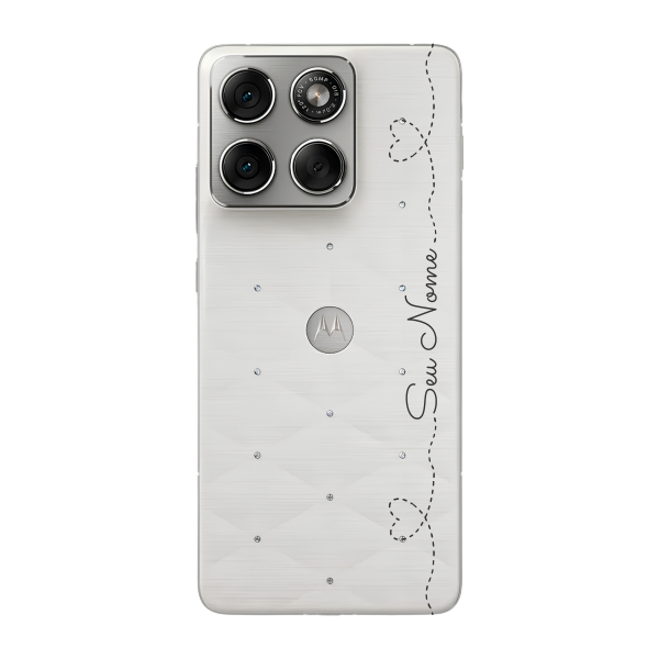 Capinha para Moto Edge 70 Anti Impacto Personalizada - Com Nome na lateral - Fundo transparente