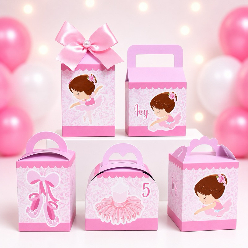 Kit  Personalizado  - BAILARINA  - Caixas para Lembrancinhas de aniversário