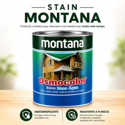 Verniz Stain Montana Para Madeira Verniz Impregnante Verniz Acetinado Verniz Premium Montana 900ml