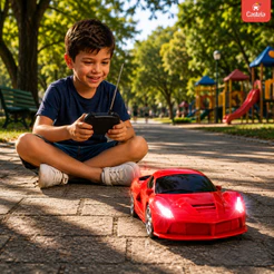 Carrinho de Controle Remoto com 4 Funções Vermelho - Castela