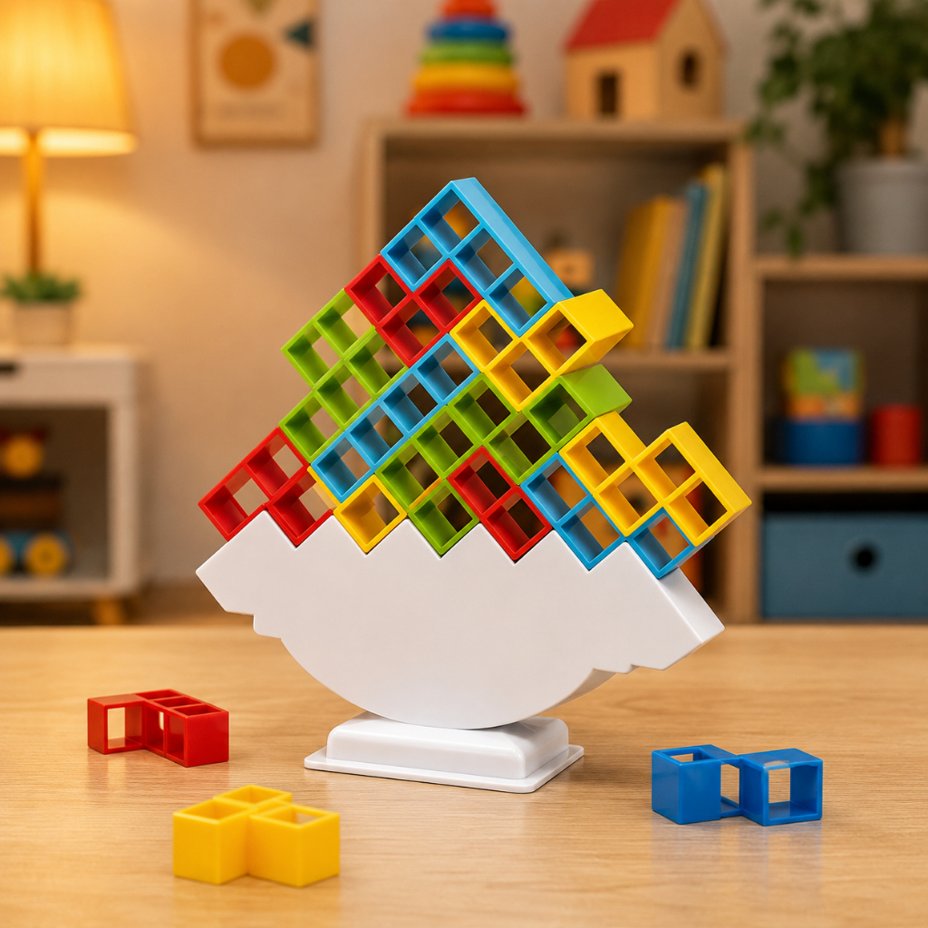 Jogo Tetris Equilíbrio Torre de Encaixe Montessori