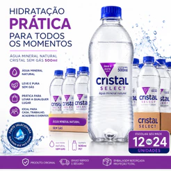 Água Mineral Natural Cristal Sem Gás 500 Ml escolha seu Pack