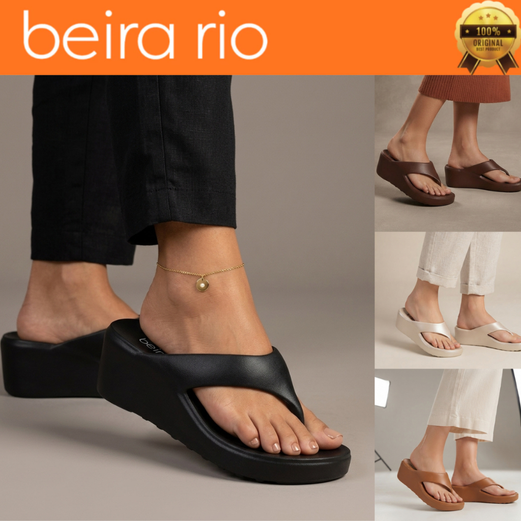 Tamanco Feminino Beira Rio Original Flatform Ultraleve Plataforma Casual Confortável