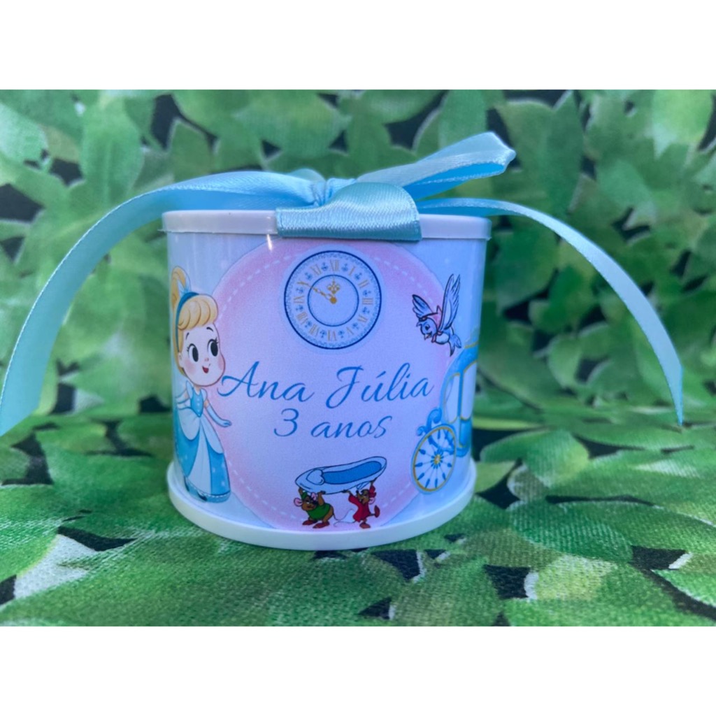 Kit Tubolata Personalizada (5x6) Cinderela Lembrancinha de Maternidade/Aniversário