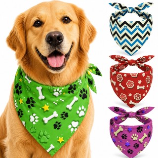 Kit 3 Bandana Pet Lenço Cachorro e Gato