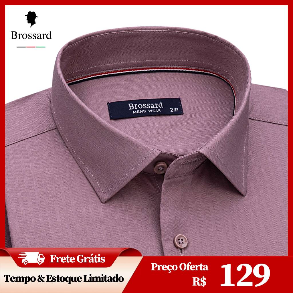 Camisa Social Masculina Fibra de Bambu Natural - Anti-odor, Não Amassa, Respirável, Para Presente