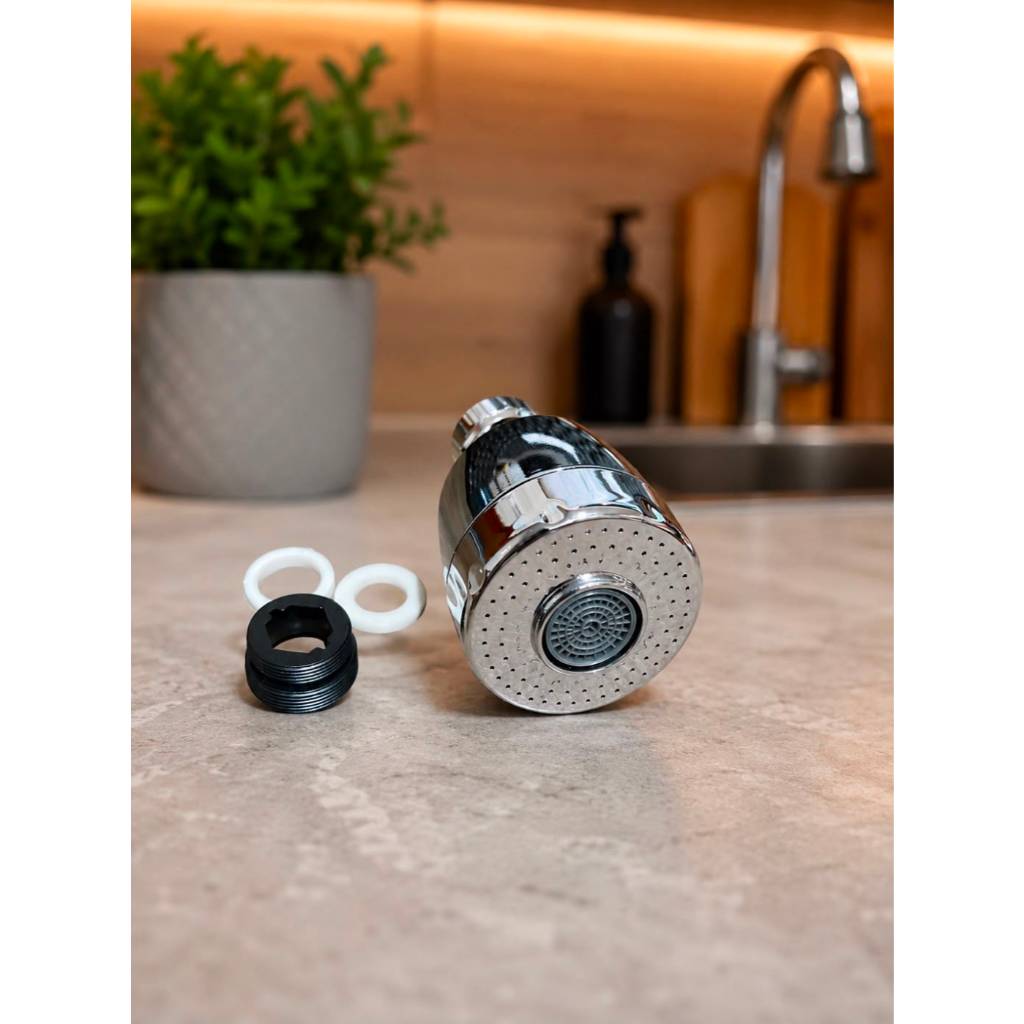 Adaptador de Torneira 360° com 2 Jatos Reguláveis Arejador Economizador de Água para Pia Cozinha