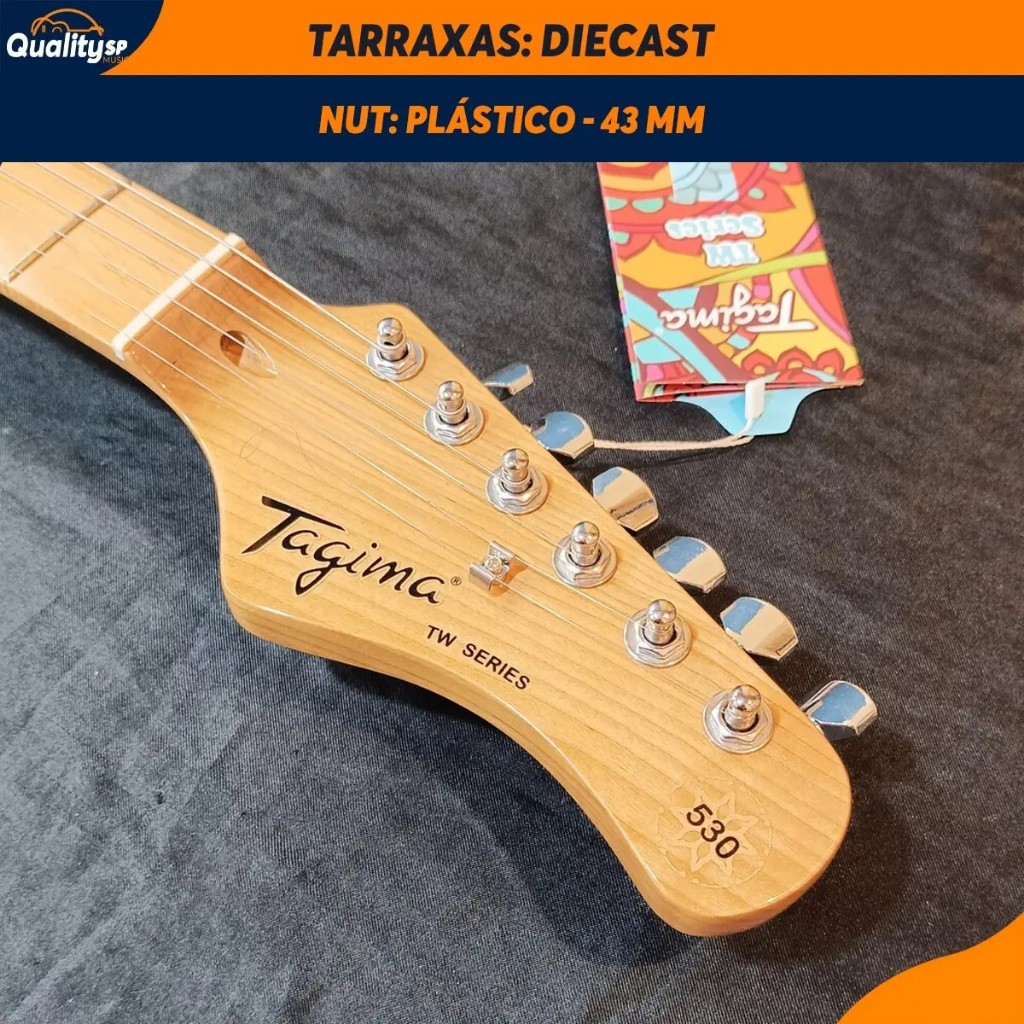 Guitarra Eletrica Stratocaster Tagima Tg-530 Lake placid blue Escala Clara · foto 2