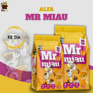 Kit 5un. Areia Sanitária Higiênica Para Gatos Anti Odor Mr. Miau 20kg Total