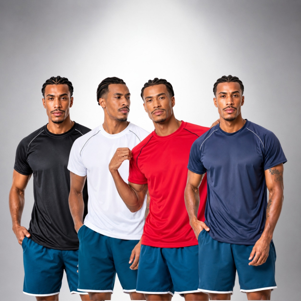 Kit 4 Camisetas Masculinas Dryfit Sortidas Academia Musculação Caminhada Corrida Fitness Respirável