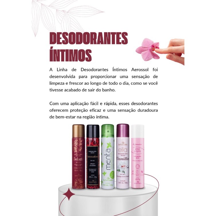 Desodorante Íntimo Aerossol Jato Seco Proteção e Frescor 100ml Sofisticatto — imagem 2 de 2