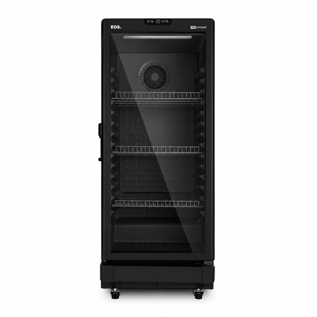 Refrigerador Expositor Vertical EOS 198 Litros Eco Gelo Digital All Black EEV200P 220V